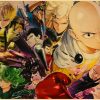 Vintage Japanese Anime One Punch Man Poster Retro Kraft Paper Posters Wall Sticker Home Decor Living 1 - One Punch Man UK Store