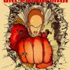Vintage Japanese Anime One Punch Man Poster Retro Kraft Paper Posters Wall Sticker Home Decor Living 15 - One Punch Man UK Store