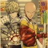 Vintage Japanese Anime One Punch Man Poster Retro Kraft Paper Posters Wall Sticker Home Decor Living 9 - One Punch Man UK Store